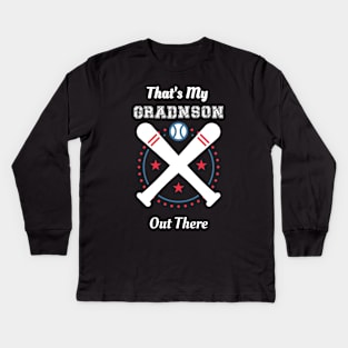 That's My Grandson Out there Kids Long Sleeve T-Shirt